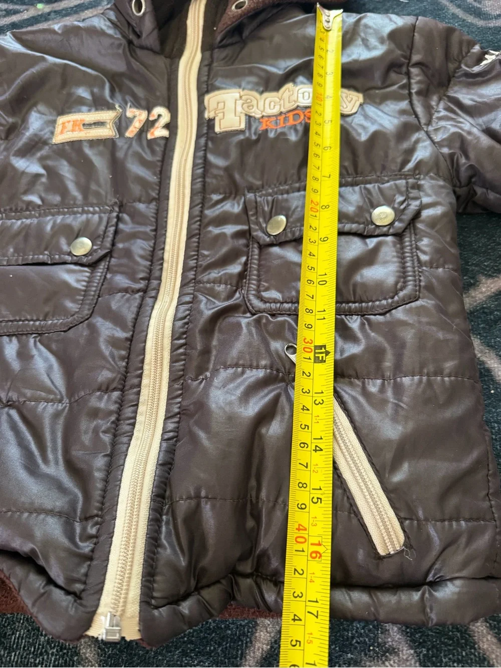 Vintage Brown Hooded Puffer Jacket size 4-5T